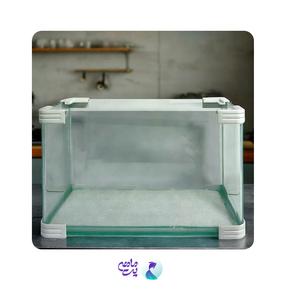 آکواریوم شیشه خم قاب دار دلسا ضخامت 4 میل(30*50ارتفاع 35)